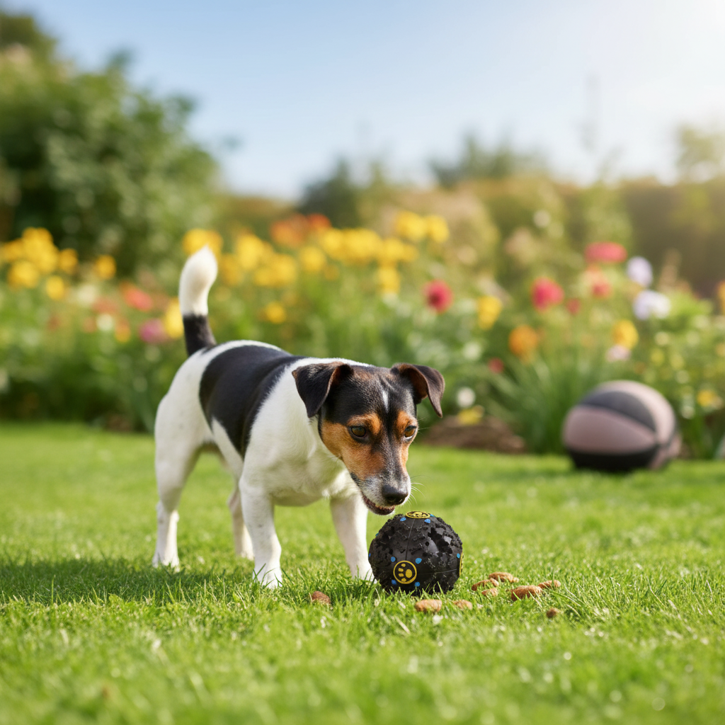 Interactive Treat Dispensing Dog Ball