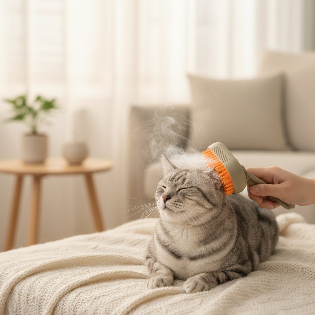 3-in-1 Steam Pet Grooming Brush