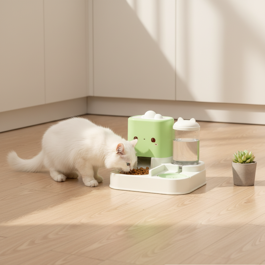 2-in-1 Automatic Pet Feeder & Water Dispenser
