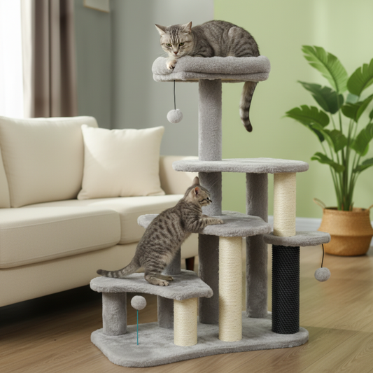 2-in-1 Cat Tree & Pet Stairs