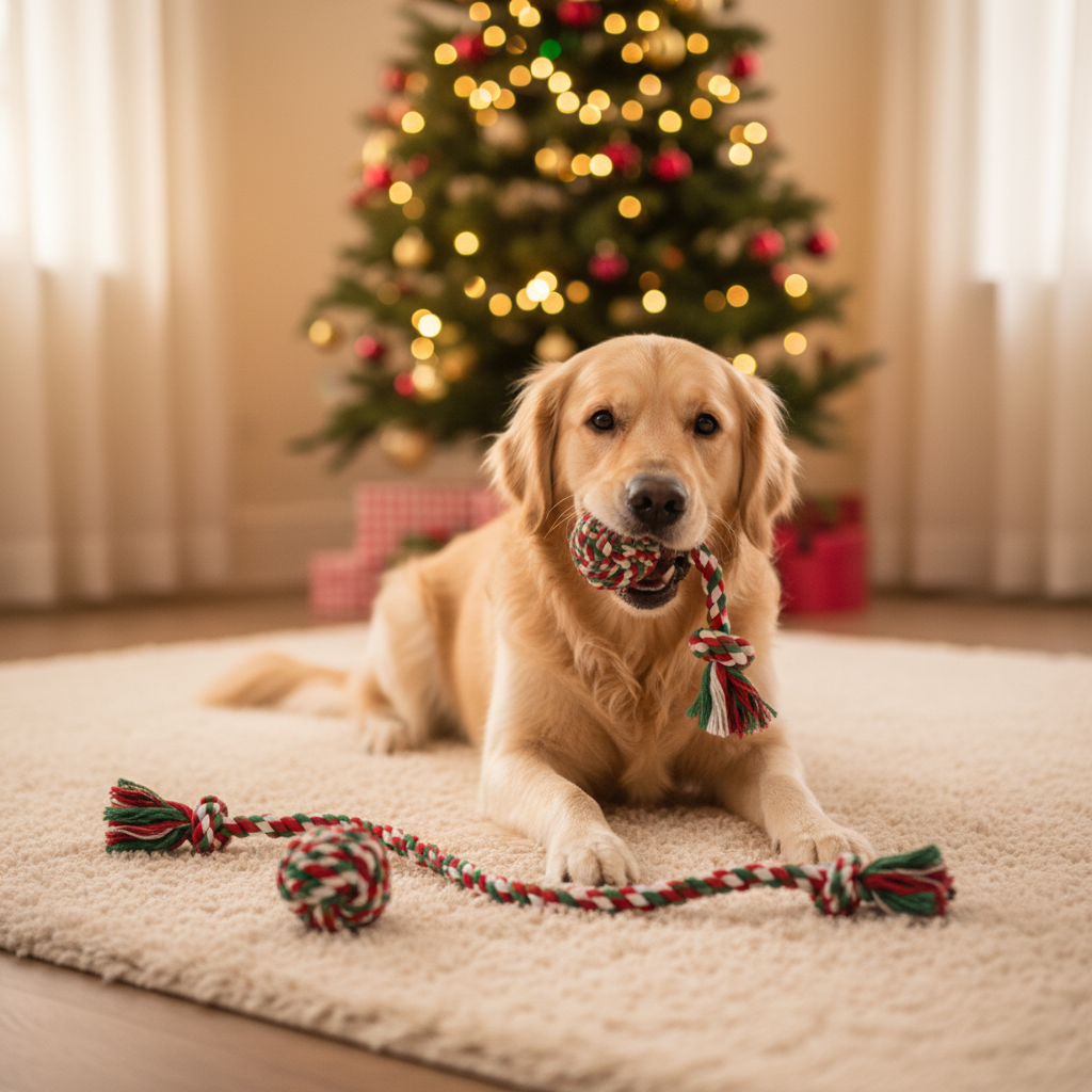 5-Piece Christmas Dog Rope Toy Set