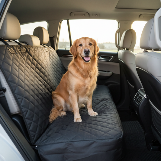 Waterproof Dog Car Seat Cover with Safety Belt