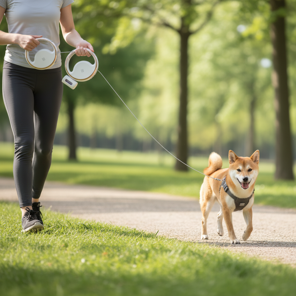 LED Retractable Dog Leash