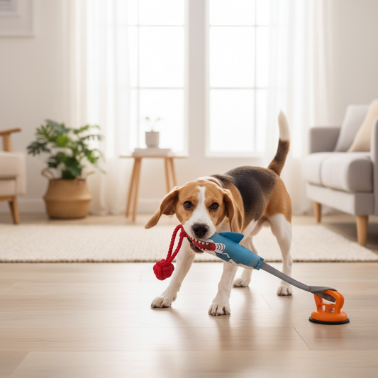 Shark Tug & Chew Toy with Suction Cup
