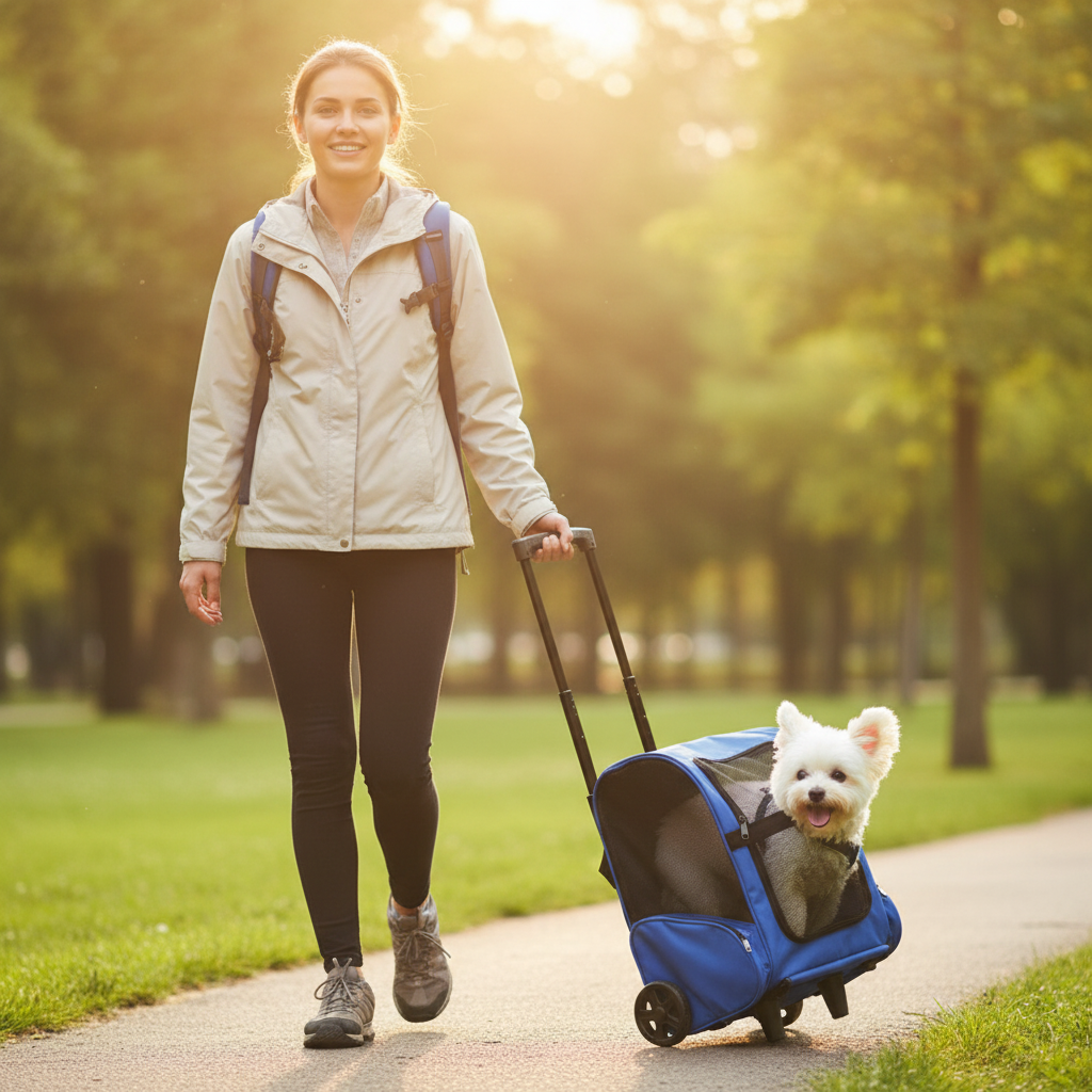 2-in-1 Pet Carrier Backpack & Trolley